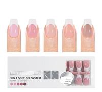 150 Pieces French Tip Artificial Nails with Pre Applied Base Coat Salon for Fast and Simple Art Practical Press on