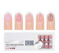 150 Pieces French Tip Artificial Nails With Pre Applied Base Coat Salon Nails For Fast And Simple Art Nail Art