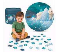 150 Pieces Jigsaw Puzzle, Large Polar Bear Arctic Theme Floor Puzzles for Kids, Adults & Family, Colourful Animals, Unique Art Design, Indoor Activity Educational Board Game Birthday Gift 3+ Years