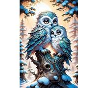 150 Pieces Jigsaw Puzzles for Adults,Family Challenging Puzzle Game,Fun Intellectual Art puzzles for Decompression and Home Decor Stump Owls(13.7x9.8 inch)