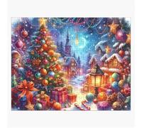 150 Pieces Jigsaw Puzzles for Adults,Family Challenging Puzzle Game,Fun Intellectual Art puzzles for Decompression and Home Decor Christmas(13.7x9.8 inch)