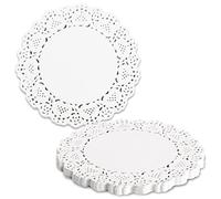 150 Pieces Lace Paper Doilies 6 inch White Lace Doilies Paper Disposable Round Paper Doilies for Buffet Cake Fried Food Party Wedding Tableware Decoration