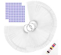 150 Pieces Nail Pattern Sticks with Ring and Number Stickers, Colour Pattern for Nail Polish, Nail Art Accessories for Nail Techniques, Must for Nail Art