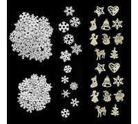 150 pieces of Christmas decoration snowflakes, DIY accessories, Christmas tree decorations, mini winter decorations, handmade creative materials, suitable for Advent wreaths, windows
