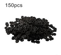 150 Pieces Outdoor Light Clips with S Hook for Lighting Decorations On Gutters Fences and Decks Weatherproof Material for Outdoor Use(Black)