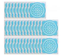 150 Pieces Shower Drain Covers Floor Drain Stickers with Mesh Filter and Strong for Multi Purpose Use in Bathroom Kitchen and Laundry Room Drains (blue)