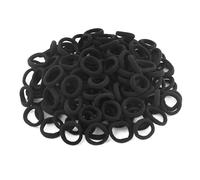 150 Pieces Small Hair Bands, Black Bobbles, Mini Seamless Girls Hairbands, Hair Ties, Ponytail Holders, Hair Accessories for Kids Baby (Black)