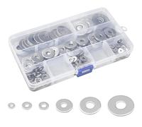 150 Pieces Stainless Steel Washer Set - Assorted Metal Flat Washers (M3,M4, M5, M6, M8, M10)