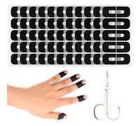 150 Pieces U-shaped Cuticle Protectors, along with a Pair of Small Stainless Steel Silicone Adhesive Tape for Nail Painting, UV Protection Barrier for French Tip & Nail Art