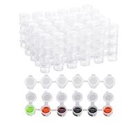 150 Pots Strips Empty Paint Strips Paint Cup Pots Clear Storage Containers Mini Empty Paint Pot for Classrooms Schools Paintings Art Festivals