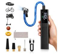 150 PSI Electric Air Pump with Autostop - EPERSU Battery Compressor Portable, Precise Pressure Preset Bicycle Pump for Car, Motorcycle, E-Bike, E-Scooter & Balls, LCD Display, USB-C