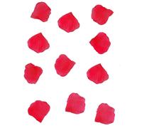 150 red fabric rose petals