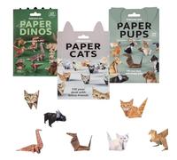 150 Sheets DIY Origami Paper Animals,3D Origami Kit to Fold Cute Animals Figures,Including Cats, Dogs and Dinosaurs,Fun Craft Activity to Fold Cute Figures for Adults & Kids
