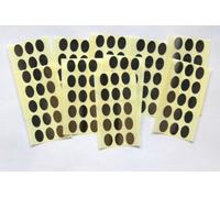 150 Shiny Silver Oval Stickers - Sticky Coloured Self Adhesive Ovals for Colour Coding