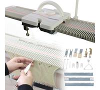 150 Stitches Medium Gauge 6.5mm Automatic Knitting Machine Kit - Household Sewing Tool Set with Accessories, Plastic Knitting Machine for Home