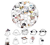 150 Stück Halloween Geister-Sticker - Süße Dekosticker für Partys， Kinder， Teens und Erwachsene - Ideal für Wasserflaschen， Laptops und Tassen （Ghost50）