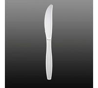 150 White Plastic Knife Strong Heavy Duty Black Plastic Knife, Reusable and Washable Knife Perfect for Parties, Tableware and Dinnerware,Reusable Knife