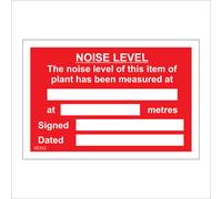 (150 x 100mm - 6 x 4, A - Sticker / Sav - Non-See Through) VE355 Noise Assessment Level Plant Signed Date Sign Wall Chart Decibels Sound 600mm x 450mm B - Magnetic - Vehicle Grade