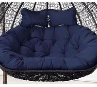 150 x 110cm/59 x 43in Egg Chair Swing Cushion, 2 Person Hanging Egg Chair Cushion Replacement, Double Hanging Basket Chair Cushion(Only Cushion) (Q)