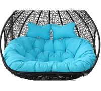 150 x 110cm/59 x 43in Egg Chair Swing Cushion, 2 Person Hanging Egg Chair Cushion Replacement, Double Hanging Basket Chair Cushion(Only Cushion) (H)