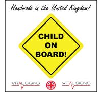 (150 x 150mm - 6 x 6, A - Sticker / Sav - Non-See Through) HA349 Child On Board Sign Warning Distance Car Yellow Diamond Mums Dad Taxi 600mm x 600mm B - Magnetic - Vehicle Grade