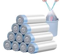 150 x 15L Bin Bags Extra Strong Bin Liners, 10 Rolls, 45 x 50cm Drawstring Bags, Unscented Garbage Bags for Kitchen Office (Blue)