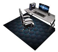 150 x 170 cm Office Gaming Chair Mat for Carpet, Office Chair Carpet Protector Mat Carpeted Floor, Gaming Floor Protectors for Rolling Chairs, Desk Chair Mat for Hardwood Floor, Black Protector Rug