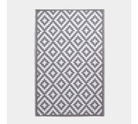(150 x 240 cm) Zoe Geometric White & Grey Outdoor Rug