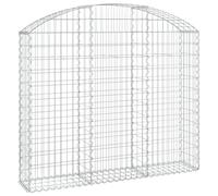 (150 x 30 x 120/140 cm) vidaXL Arched Gabion Basket Galvanised Iron Mesh Wire Stone Basket Multi Sizes