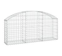 Arched Gabion Basket Galvanised Iron Mesh Wire Stone Basket Multi Sizes vidaXL