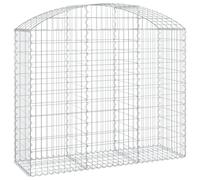 vidaXL Arched Gabion Basket 150x50x120/140 cm Galvanised Iron