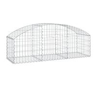 (150 x 50 x 40/60 cm) vidaXL Arched Gabion Basket Galvanised Iron Mesh Wire Stone Basket Multi Sizes