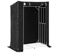 (150 x 80 x 200 cm) vidaxL Firewood Rack with Rain Cover 100.5x100.5x110.5 cm Galvanised Steel