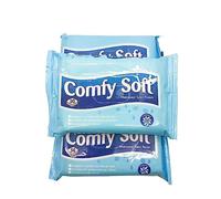 150 x Disposable Flushable Toilet Comfy Soft Tissue Wipes Wet Moist Gentle Clean (3 pack )