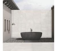 150 X Slate Pearl Slate Effect Matt Porcelain Indoor Wall & Floor Tiles - Total Coverage 27M2 (300 X 600mm Per Tile)