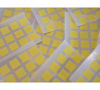 150 Yellow Square Stickers - Sticky Coloured Self Adhesive Squares for Colour Coding