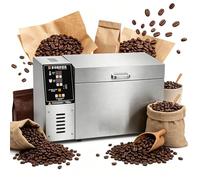 1500/2200w Coffee Bean Roaster, 2.5/5kg Electric Peanut Roaster, With LED Control Panel and 999-Minute Timer, Djustable Temperature 30-300°c, 360° Rotation, For Small Batch Roasting type5