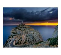 1500(87x57cm)-piece Adult Puzzle, Mallorca Island, Spain Ocean Sunrise and Sunset Lighthouse Road Landscape Puzzle, Teenage Game Intellectual Toy Gift