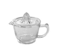 1500° C TABLETOP Glass Manual Citrus Juicer with Handle, Glass Lemon Squeezer, Glass Measuring Cup and Hand Juicer Squeezer, Ounce Lemon and Lime Juicer, Citrus Reamer.
