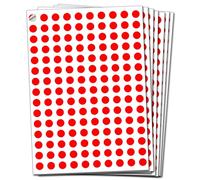 1500 Coloured Stickers, 10mm Round Sticker Dots with 10 Colors, Self-Adhesive for Events, Schools, DIY Crafts & Gifts