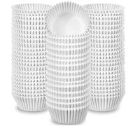 1500 Jumbo Cupcake Muffin Liners 2 1/4" X 1 7/8" | Large Tall White Fluted Baking Cups Cupcake Liners