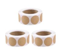 1500 Kraft Stickers, Blank Round Labels, Creative Personality, Self-Adhesive Self-Adhesive, Multi-Function Label Stickers.