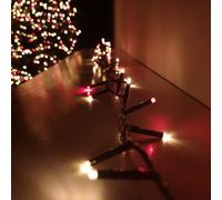 1500 LED 37.5m Premier TreeBright Christmas Tree Lights Timer Red & Vintage Gold