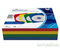 1500 Mediarange Colour CD DVD Paper Sleeves Clear window resealable Flap BOX67