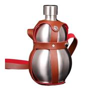 1500 ml Stainless Steel Gourd Bottle With Carrying Strap | Portable Water Bottle For Juice, Milk, And Beverages | Reusable Drinking Container For Gym, Hiking, Travel, Camping & Outdoor Activities |