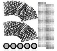 1500 Pcs 3D Scanner Markers ID 3mm OD 6mm and ID 6mm OD 10mm High Reflection Strong Adhesion 3D Tracking Dot Reference Point Marker for Scanning Tasks Motion Capturing Fields