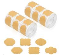 1500 Pcs Brown Kraft Paper Sticker Labels, Gift Tags for Presents for Holiday Glass Essential Oil Bottle Mason Jars Food Craft (Brown)