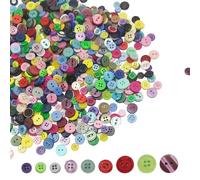 1500 Pcs Colorful Assorted Mixed Colours and Sizes Round Resin Craft Buttons - 2 and 4 Holes for Kids Crafts DIY Knitting Sewing Painting Handmade Projects