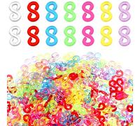 1500 Pcs Colorful S Clips Loom Bracelet Connectors S Hooks for Rubber Band Bracelets Plastic Band Clips Rubber Bands Bracelet Connectors Bracelets Bands for DIY Making