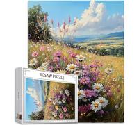 1500 pcs Piece Jigsaw Puzzles for Adults Daisy Puzzle Flower Pattern Design, Piece Puzzle Educational Games, DIY Adult Crafts Gift Box Packaging, Beautiful Decoration Gifts for Women, 87x57cm,Model560